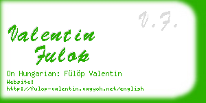 valentin fulop business card